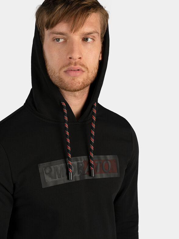 Black cotton sweatshirt - 2