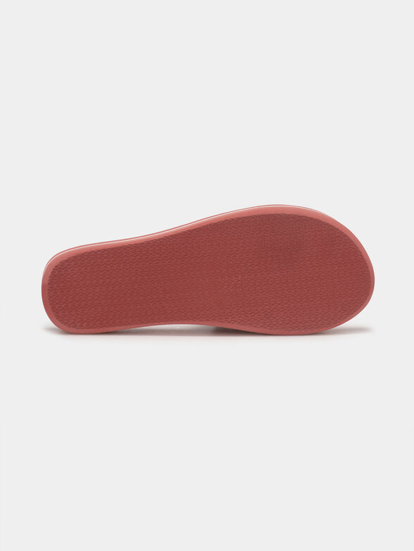 Pink slides with monogram logo print - 5