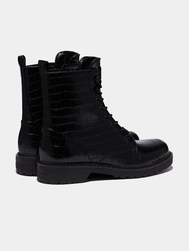 TALISI Combat boots with crocodile print - 3