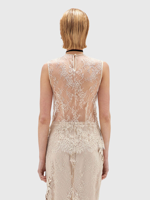 Lace top with sheer effect - 3