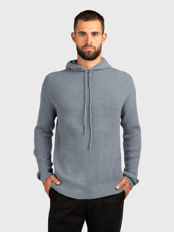 Wool blend hooded sweater - 1