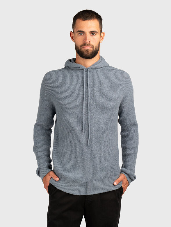Wool blend hooded sweater - 1