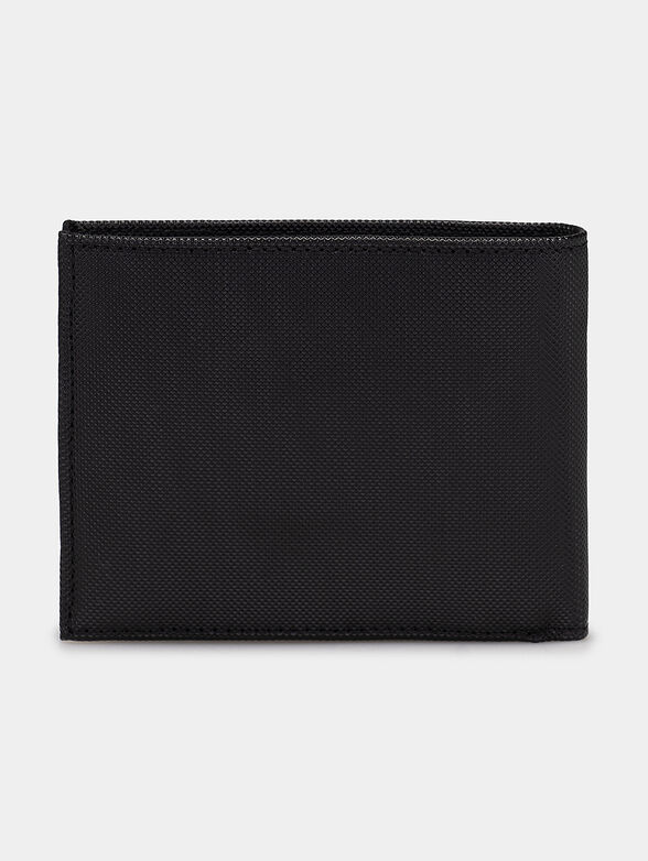 Black wallet with metal logo detail - 2