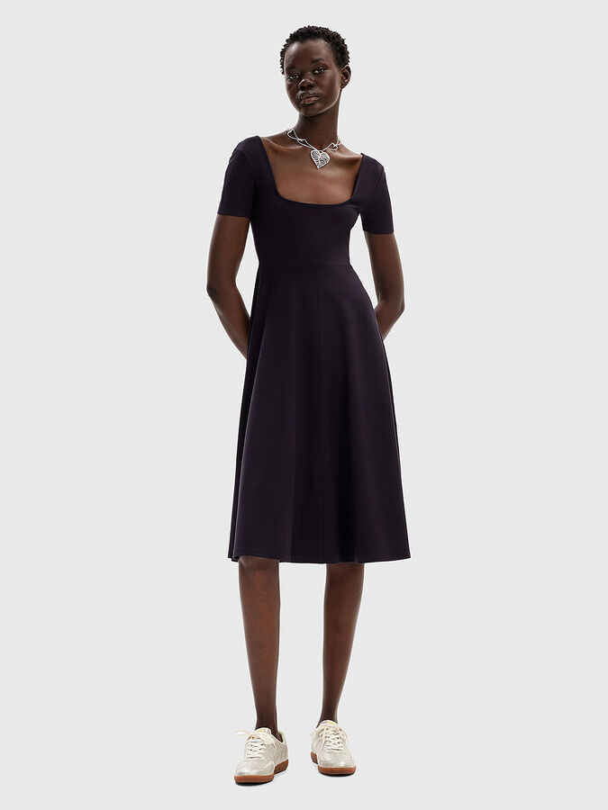 sachin and babi light blue dress Slim floral dress by Desigual Online | THE ICONIC