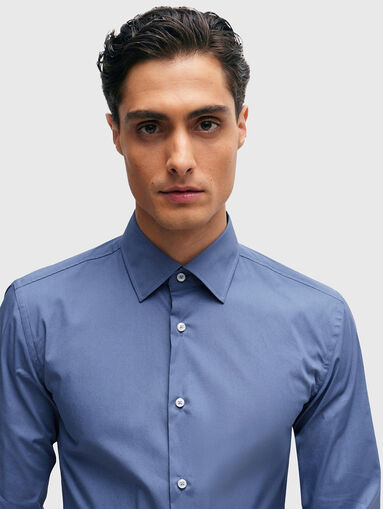 Blue cotton shirt  - 4