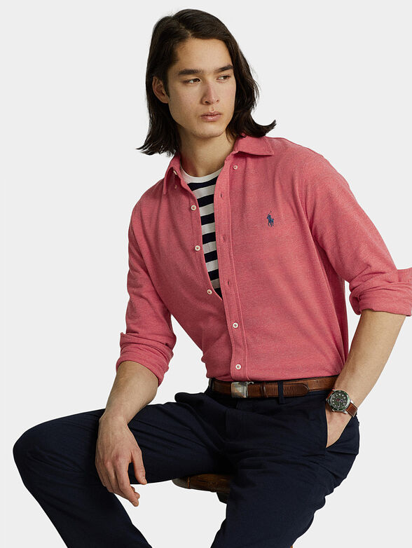 Cotton shirt in pink - 5