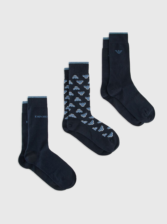 Set of three pairs of cotton socks - 1