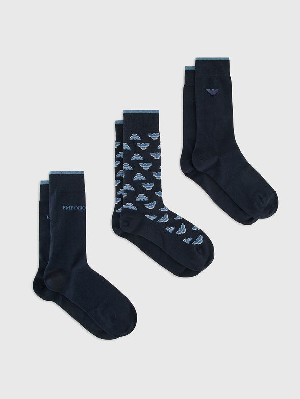 Set of three pairs of cotton socks - 1