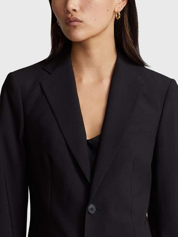 Black wool blend jacket - 4