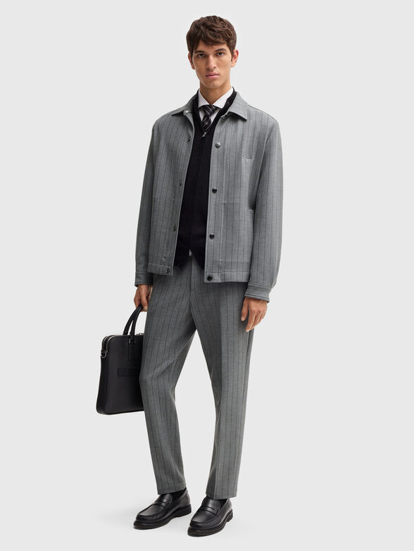 Striped slim trousers - 4