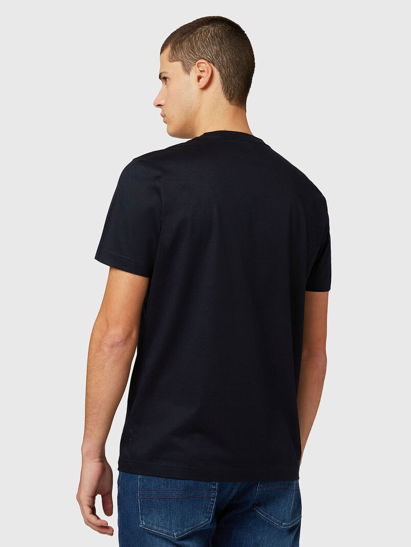 Cotton T-shirt in dark blue - 3