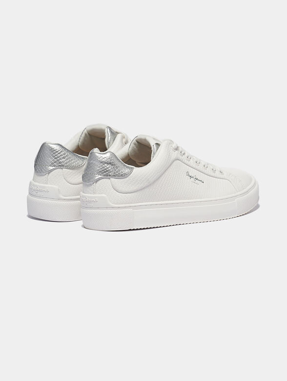 ADAMS LAMU White sneakers with silver details - 3