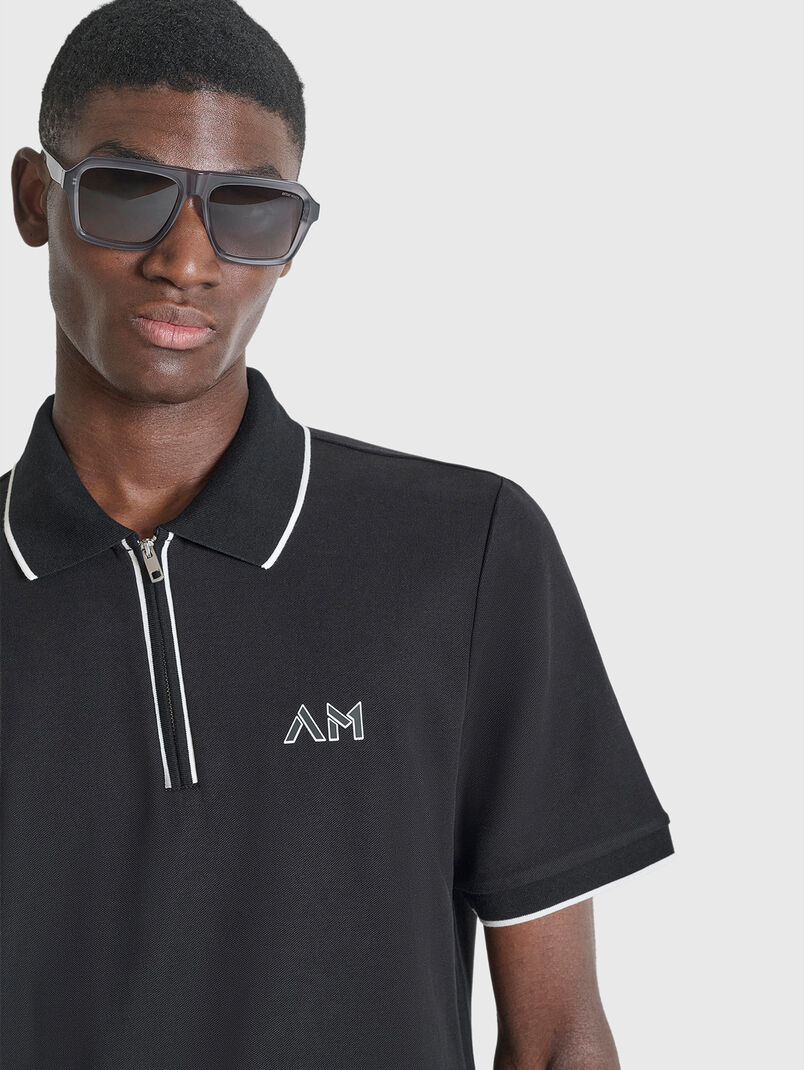 Cotton polo shirt with short sleeves - 3
