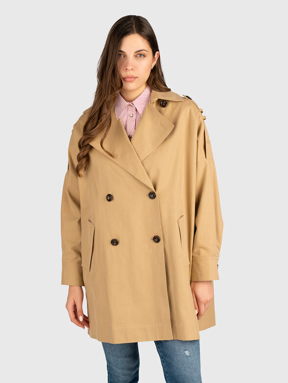 Trench with double-breasted fastening - 1
