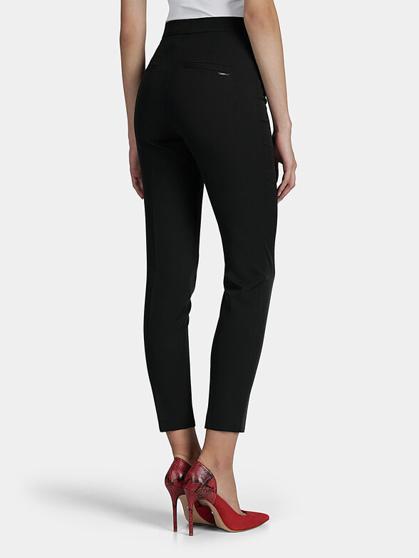 Black slim trousers with high waist - 4