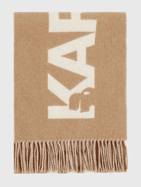 K/ESSENTIAL long wool scarf with fringe - 1