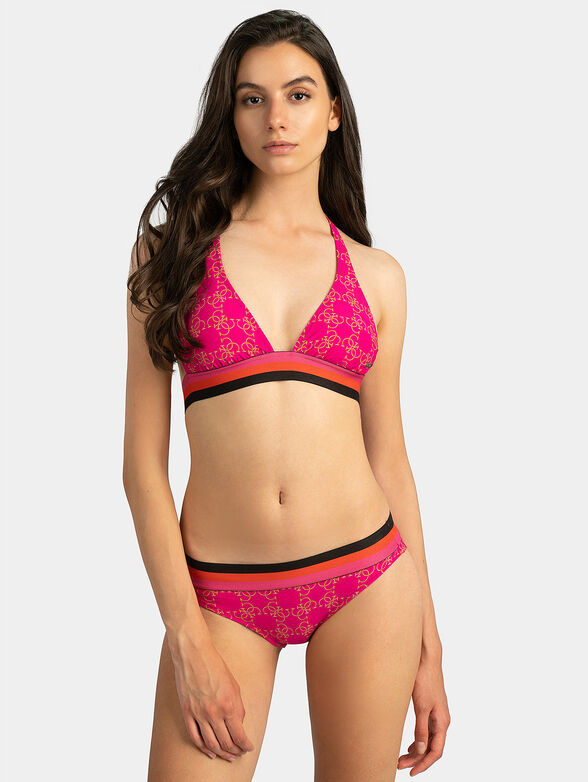 Triangle bikini bra in fuxia color - 1