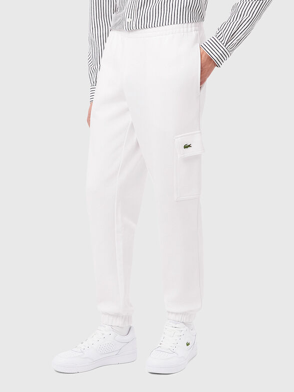 Black cargo trousers with logo - 1