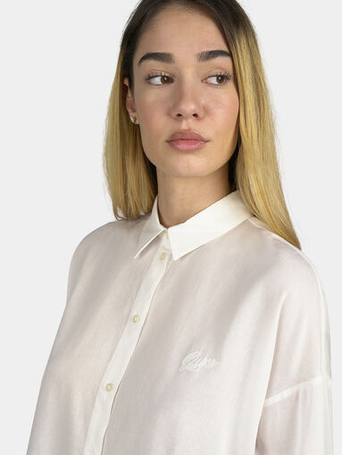 CECILY pink shirt with logo detail - 4