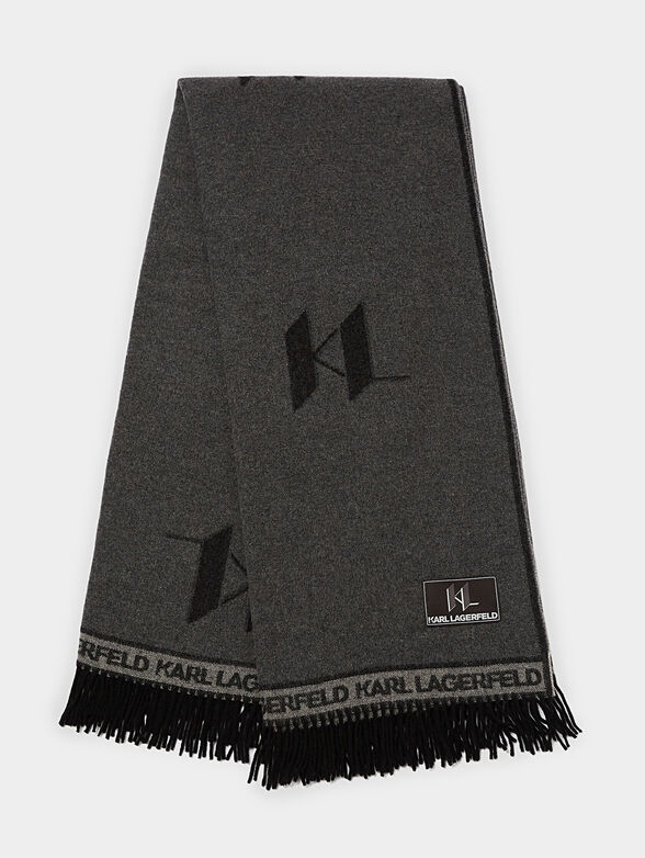 K/MONOGRAM blanket with logo print - 1