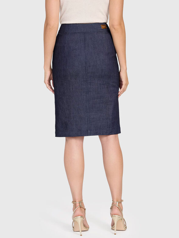 Denim midi pencil skirt - 2