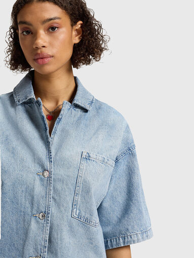 GESILA short sleeve denim shirt - 4