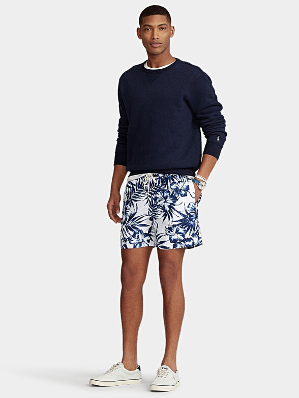 Swim trunks with tropical print - 2