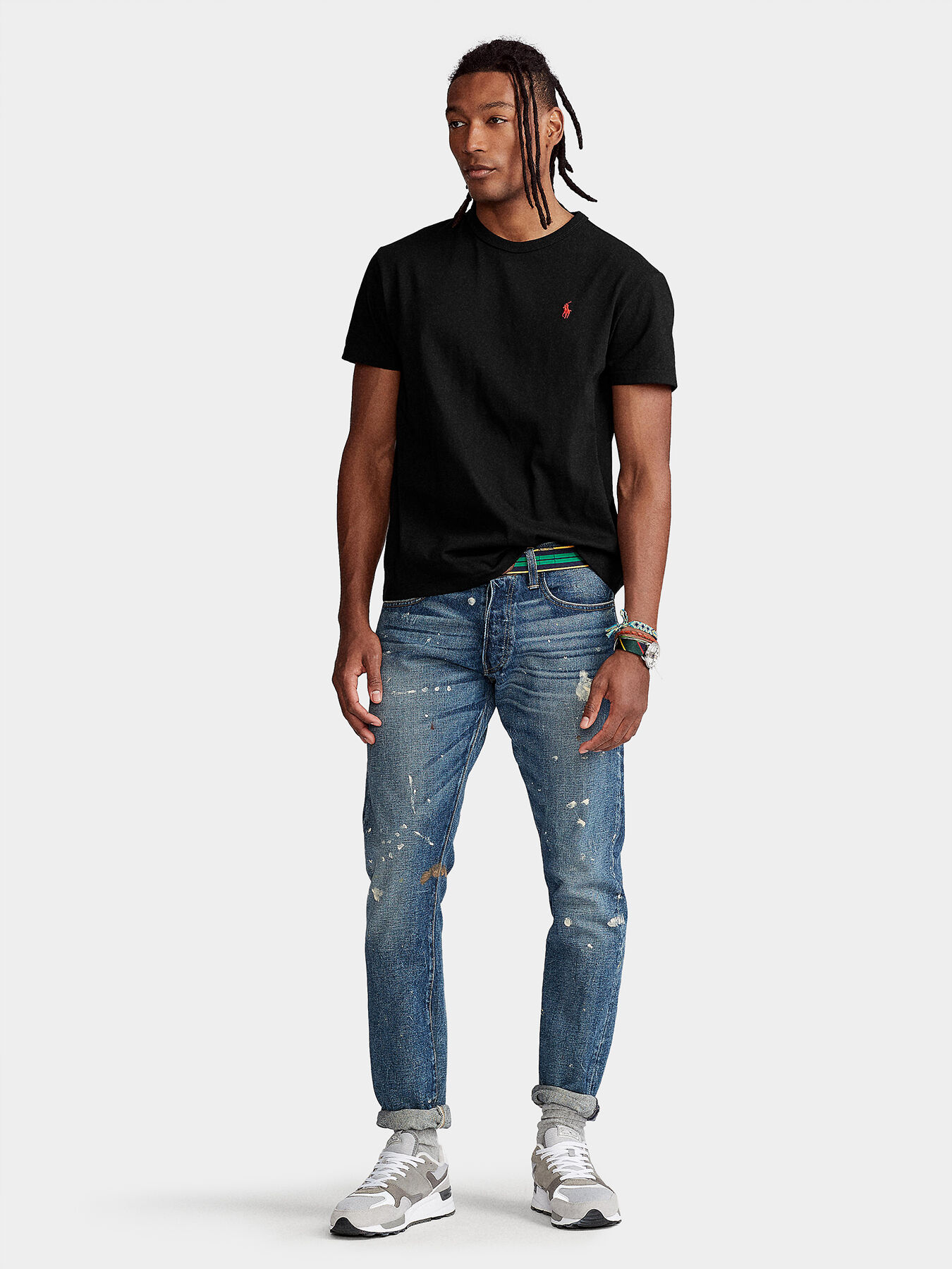 Black t-shirt with logo brand POLO RALPH LAUREN