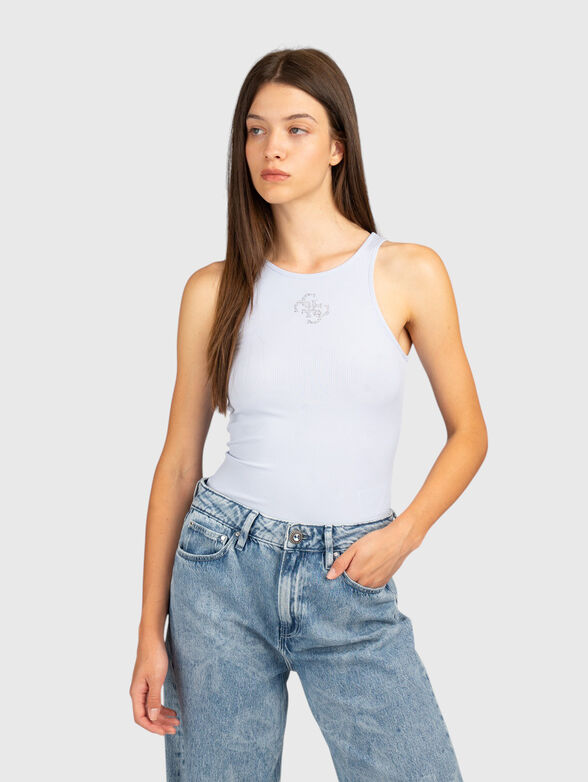 Ribbed top with logo detail - 1