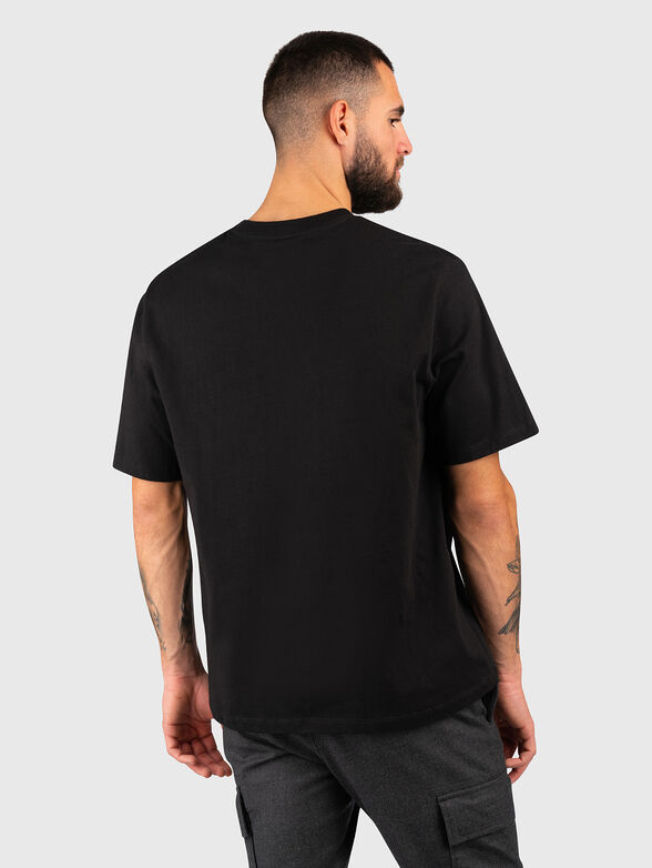 Black T-shirt with logo print - 3