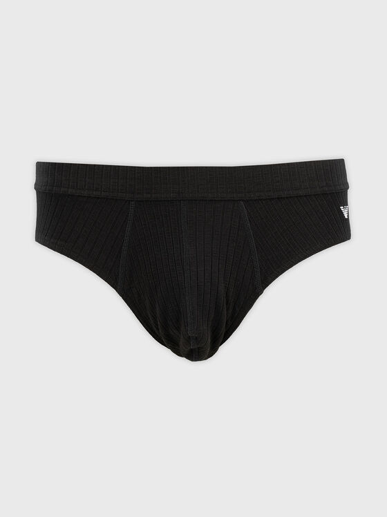 Cotton briefs with logo - 1