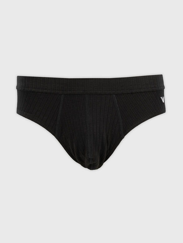 Cotton briefs with logo - 1