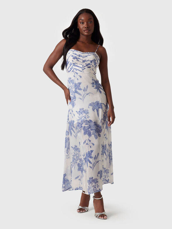 ELLIE midi dress with floral motifs - 1