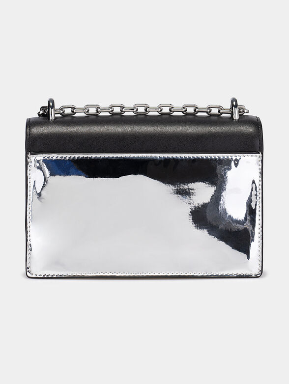 Crossbody bag with appliqued silver elements - 4