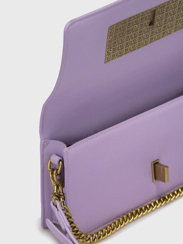 Purple bag with big golden logo accent - 5