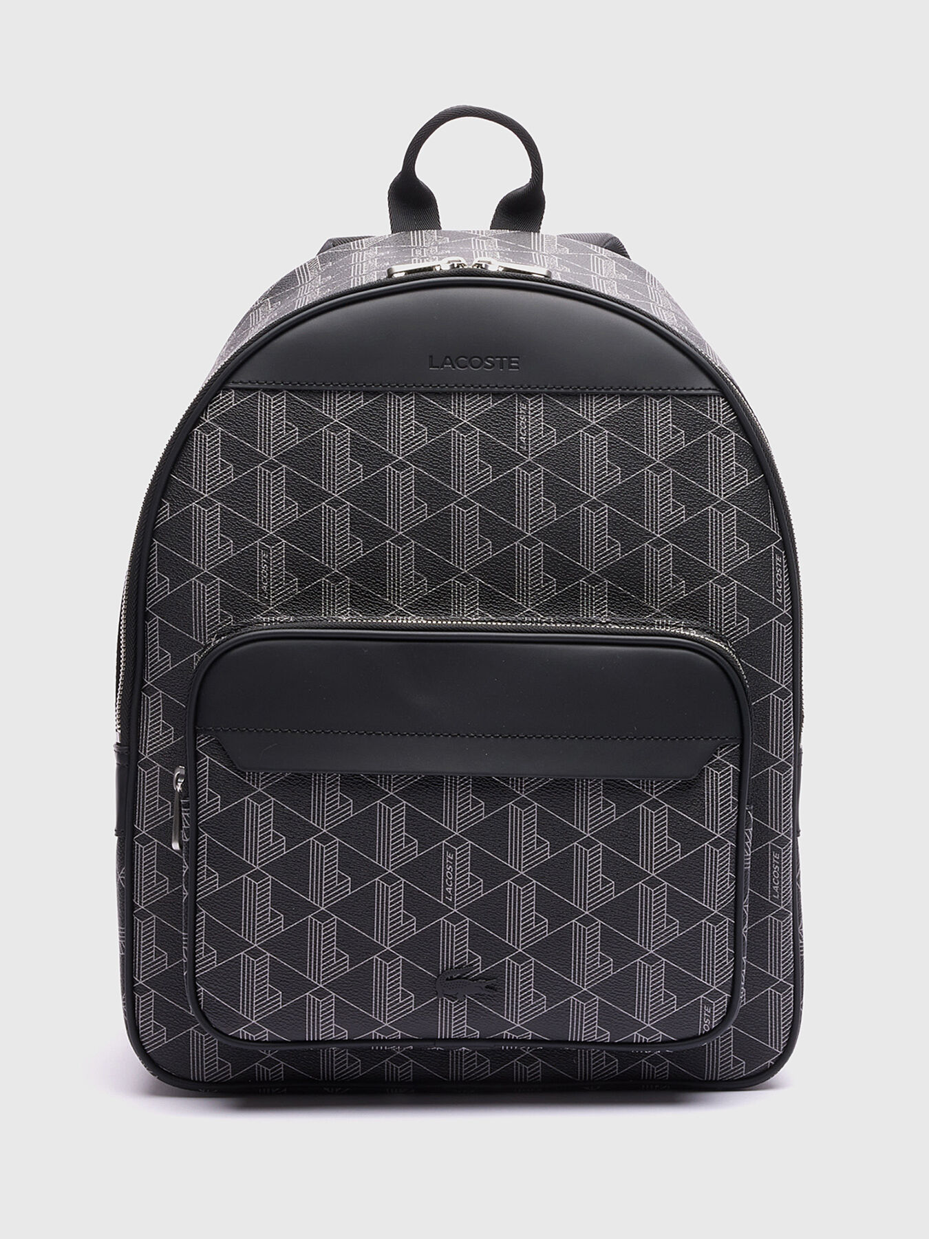 Backpack with monogram logo print brand LACOSTE