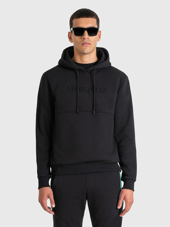 Sweatshirt with embossed logo accent - 1