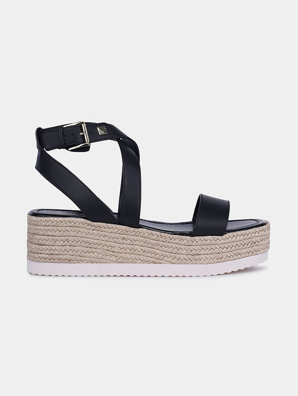 LOWRY Black leather sandals - 1