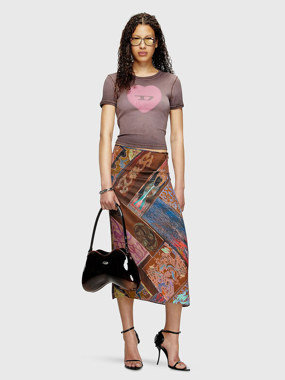 T-ELE beige T-shirt with washed effect - 2