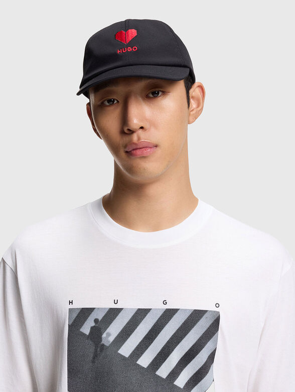 Cotton T-shirt with print - 4