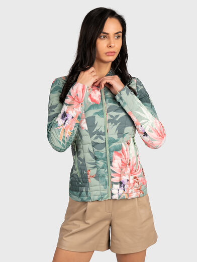 VERA jacket with floral print and zip - 1