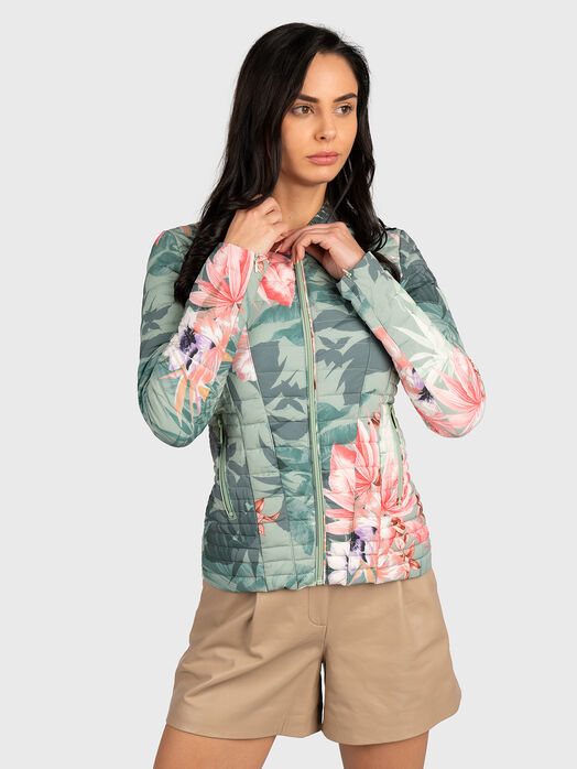 VERA jacket with floral print and zip