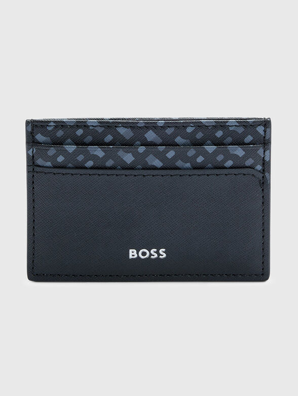 Blue card holder with print - 1