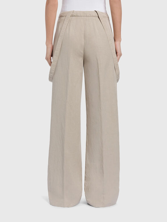 TECLA wide leg trousers in linen and lyocell - 2