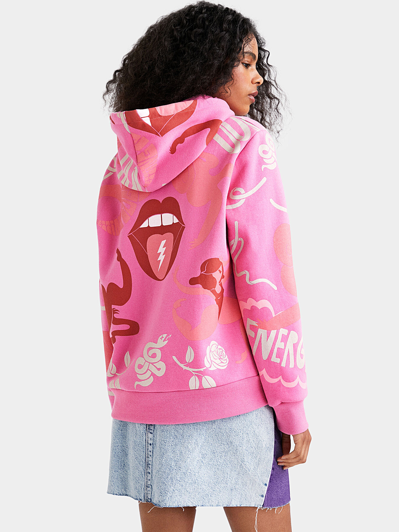 BRAVA oversized sweatshirt with multicolored print brand
