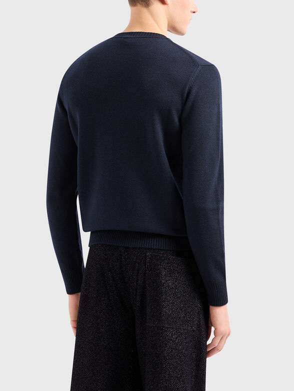 Dark blue wool sweater - 3