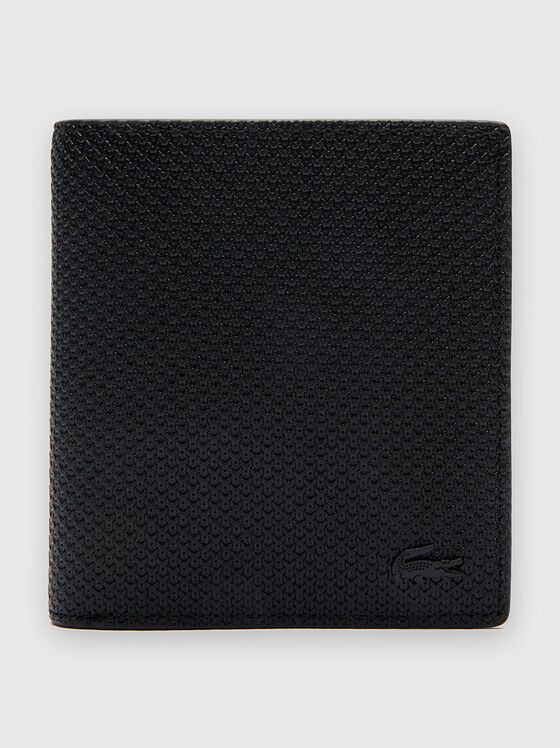 Leather wallet with logo detail - 1