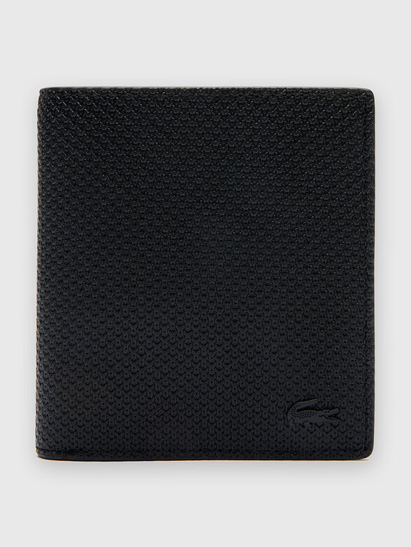 Leather wallet with logo detail - 1