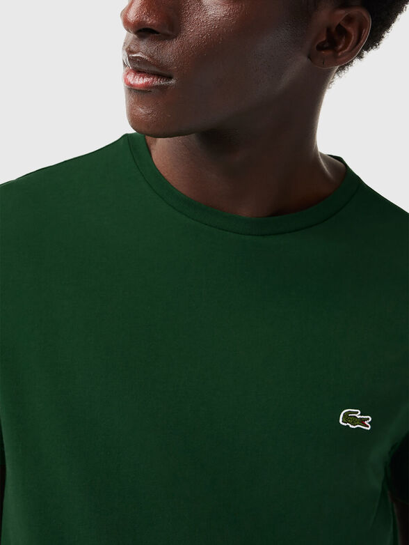 Green cotton T-shirt - 4