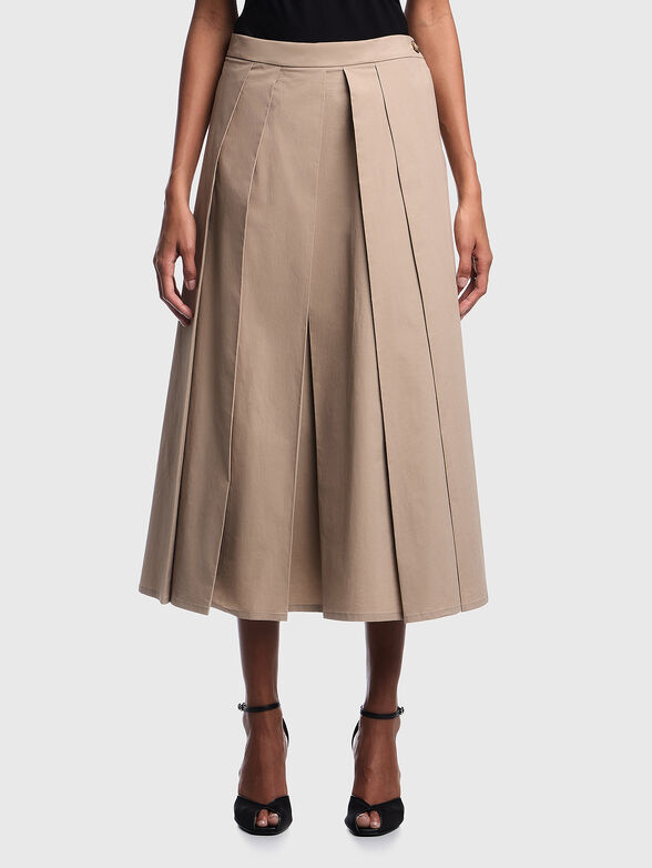 EAGLE CLUB poplin pleated skirt - 1